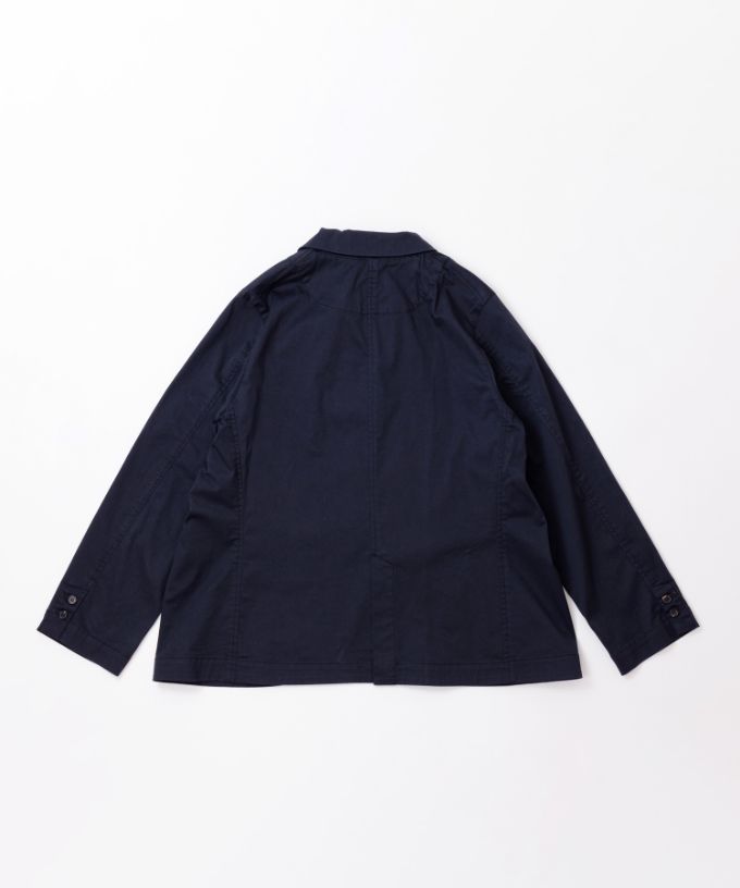 グースジャケット　ピークドラペルの綿ストレッチジャケット