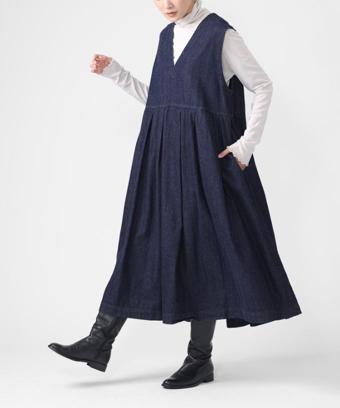 ポニードレス・B　8オンスデニムのジャンパースカート