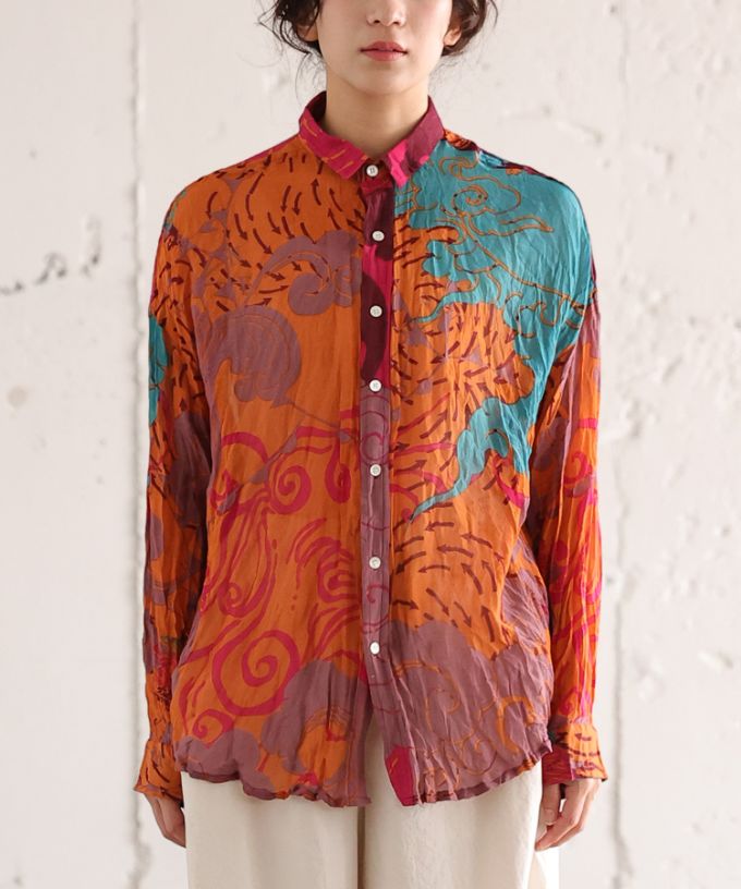 くさしゃつ　きたかぜとたいよう　よう［Kusa Kanmuri　シルクコットンシャツ］