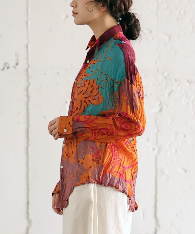 くさしゃつ　きたかぜとたいよう　よう［Kusa Kanmuri　シルクコットンシャツ］