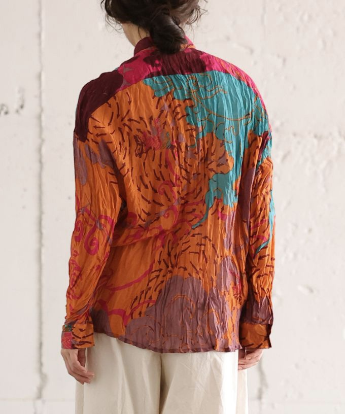 くさしゃつ　きたかぜとたいよう　よう［Kusa Kanmuri　シルクコットンシャツ］