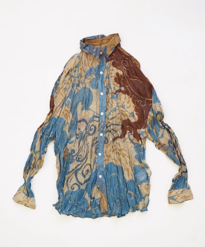 くさしゃつ　きたかぜとたいよう　かぜ［Kusa Kanmuri　シルクコットンシャツ］