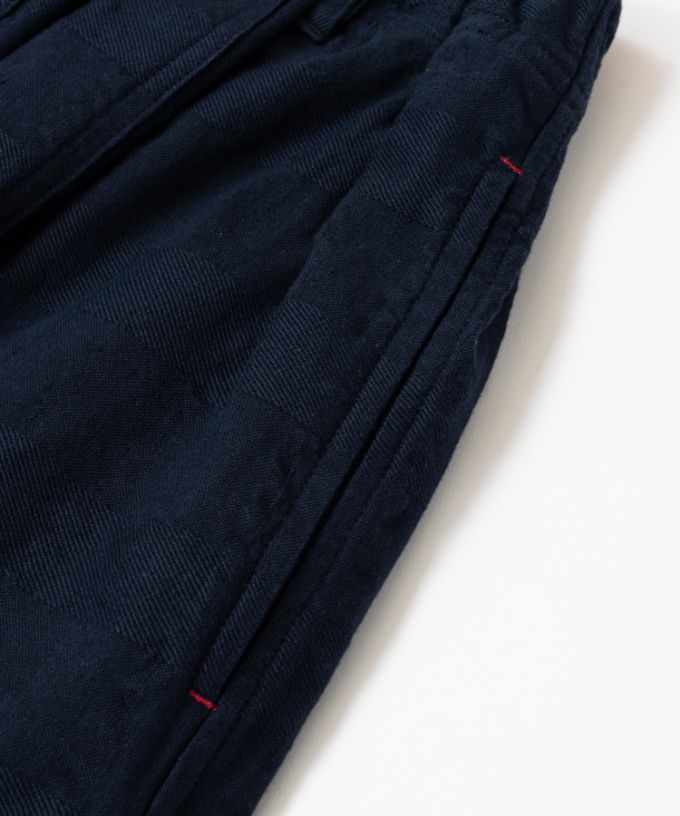 カッサスカート・ネイビー　オリジナルコットンのタックスカート