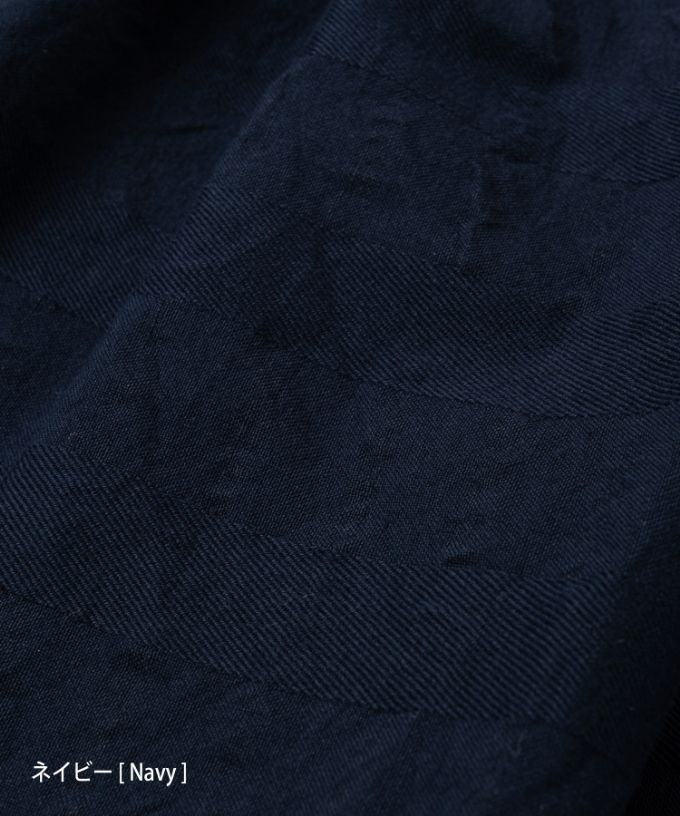 カッサスカート・ネイビー　オリジナルコットンのタックスカート