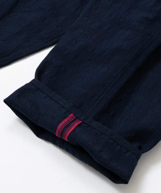 マオパンツ・ネイビー　オリジナルコットン後ろポケットパンツ