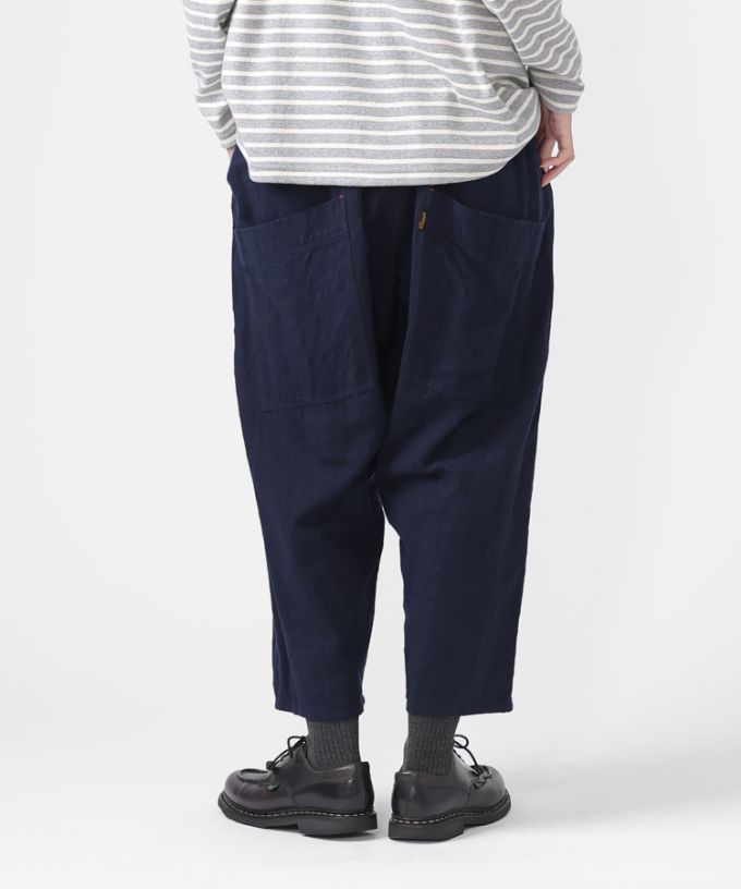 マオパンツ・ネイビー　オリジナルコットン後ろポケットパンツ
