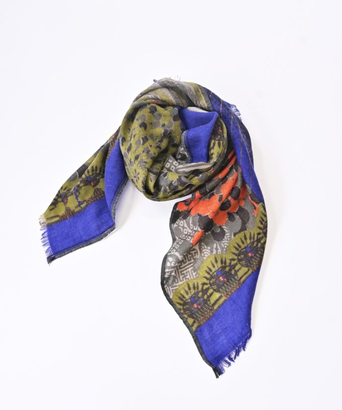 うつくしいとり　[Kusa Kanmuri ウールストール]