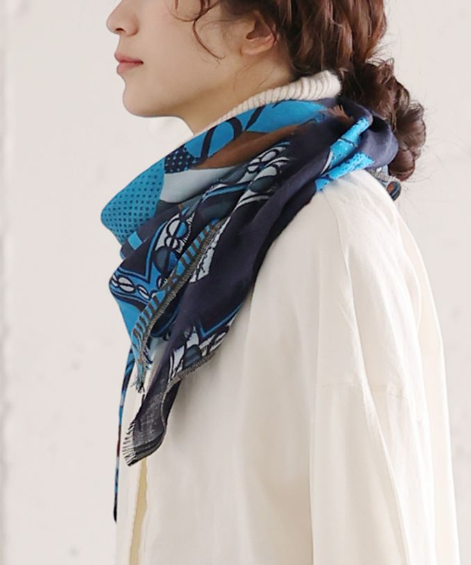 ありときりぎりす　[Kusa Kanmuri ウールストール]