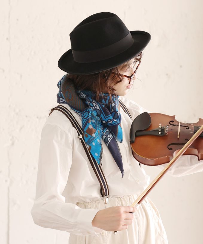 ありときりぎりす　[Kusa Kanmuri ウールストール]