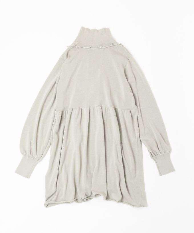 コロン　ラリエットつきの天竺ニットチュニックトップ