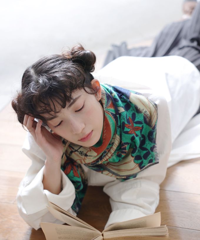 さかなのせかい　よる　[Kusa Kanmuri ウールストール]