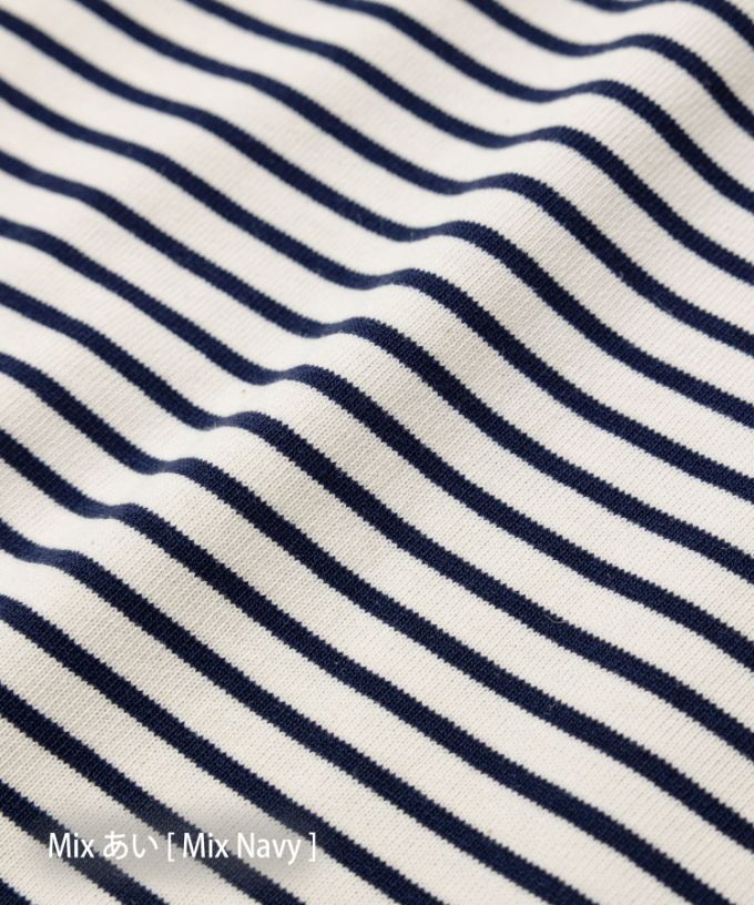 サマンサトップ・Ｆ　中厚ボーダー素材を使ったシンプルなトップス