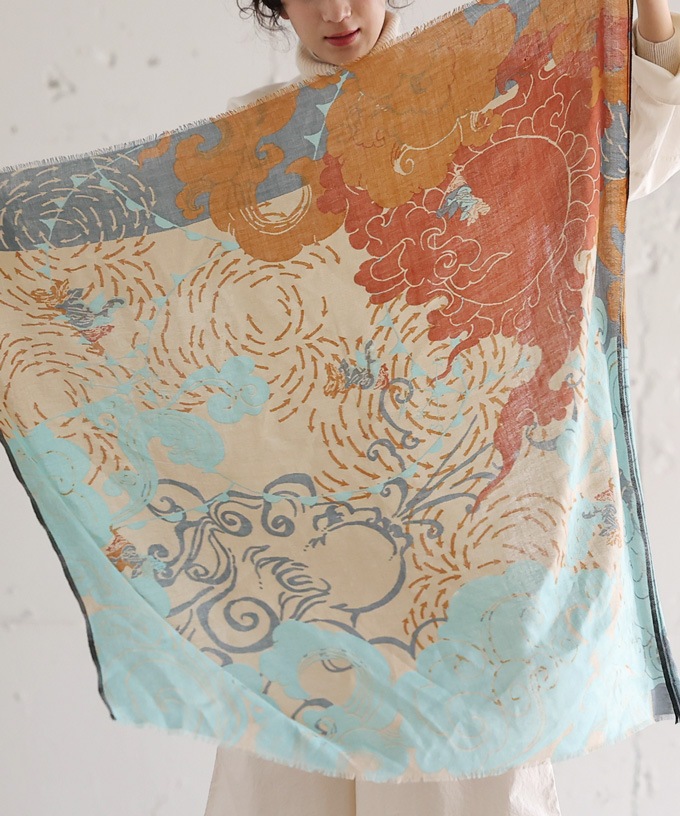 きたかぜとたいよう　かぜ　[Kusa Kanmuri ウールストール]