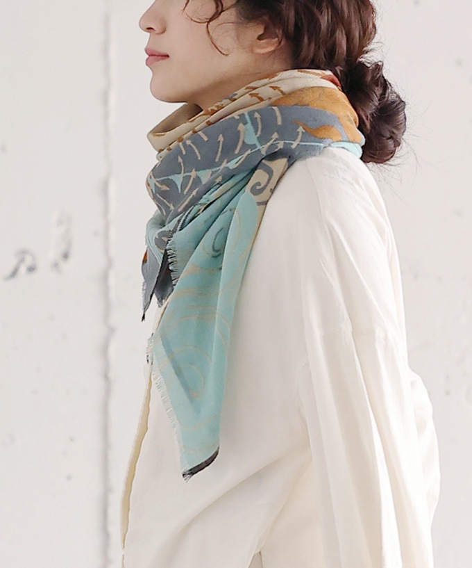 きたかぜとたいよう　かぜ　[Kusa Kanmuri ウールストール]