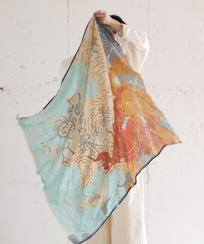 きたかぜとたいよう　かぜ　[Kusa Kanmuri ウールストール]