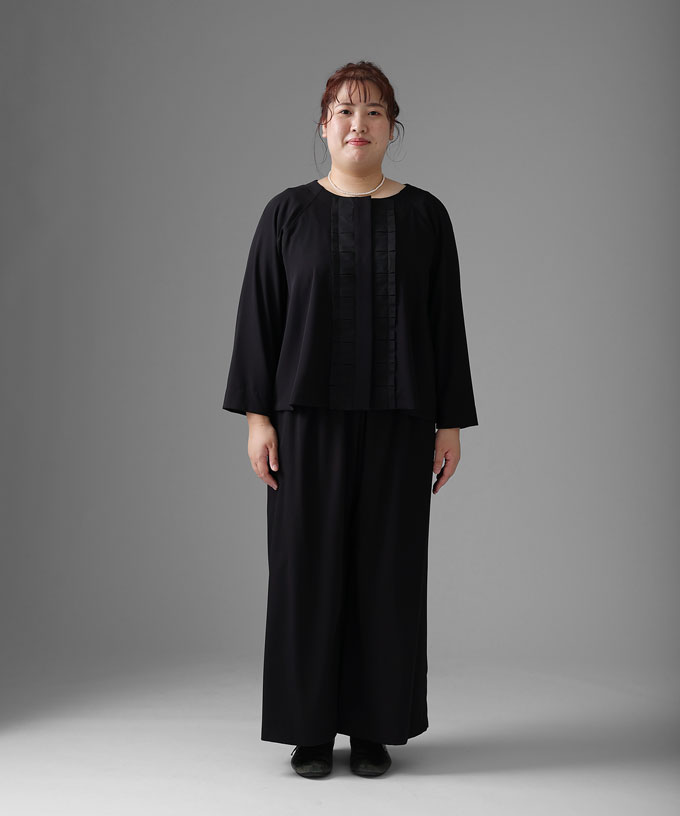 タバサパンツ・4【プラスサイズ】［Chronicle］ワイドシルエットのロングパンツ