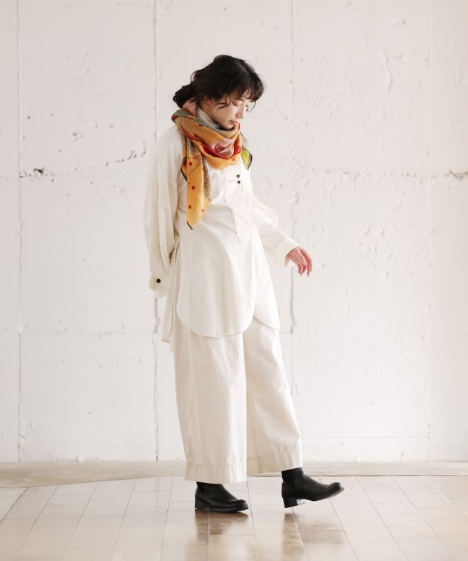 きつねとつる　[Kusa Kanmuri ウールストール]