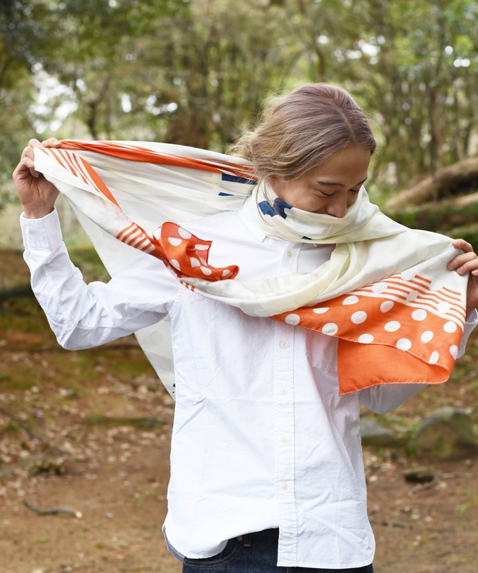 【SALE】Tachibana no hikari たちばなのひかり [KusaKanmuri ストール]