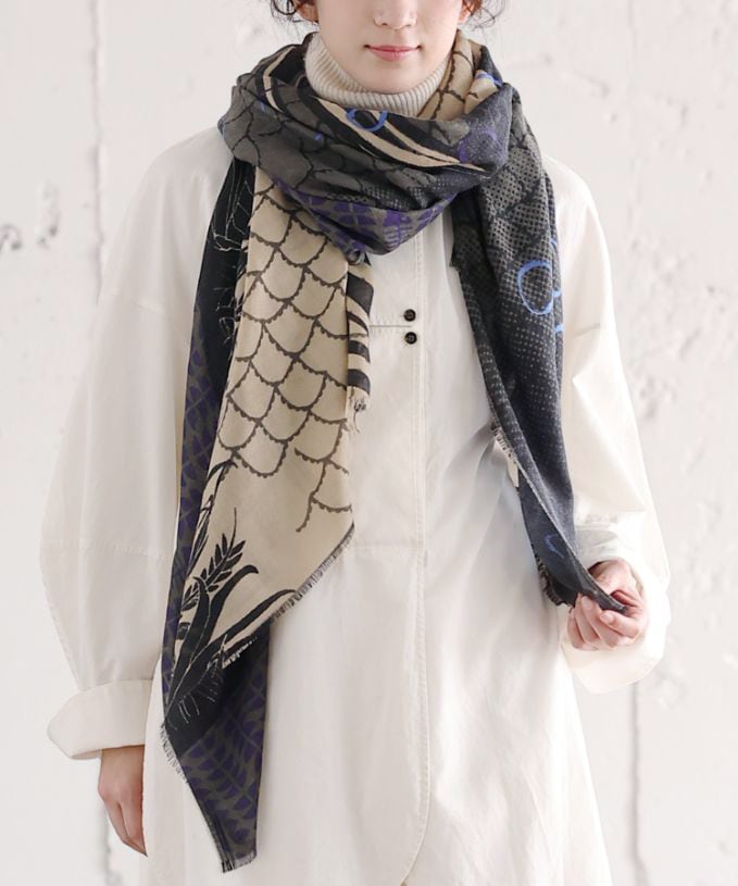 よくばりなねこ　[Kusa Kanmuri ウールストール]