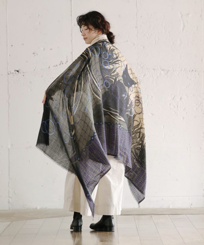 よくばりなねこ　[Kusa Kanmuri ウールストール]