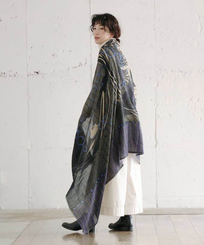 よくばりなねこ　[Kusa Kanmuri ウールストール]