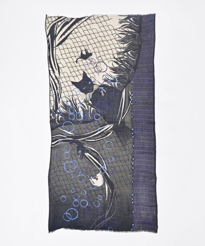 よくばりなねこ　[Kusa Kanmuri ウールストール]