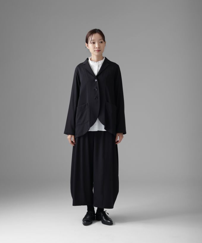 バスコChronicle 黒　ゆったりサルエルパンツ ドロシーパンツ［Chronicle］ブラックのコクーンシルエットパンツ/ITEM