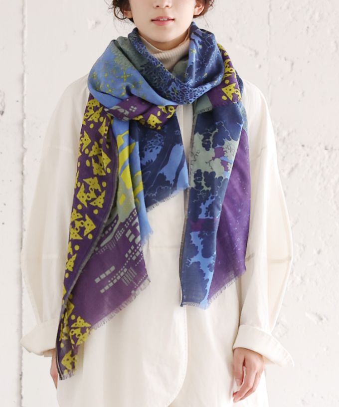 にひきのねずみ　[Kusa Kanmuri ウールストール]