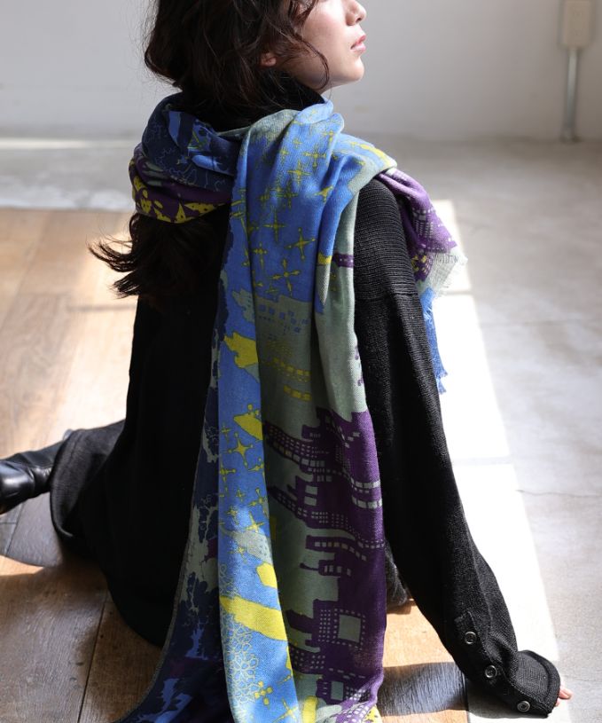 にひきのねずみ　[Kusa Kanmuri ウールストール]