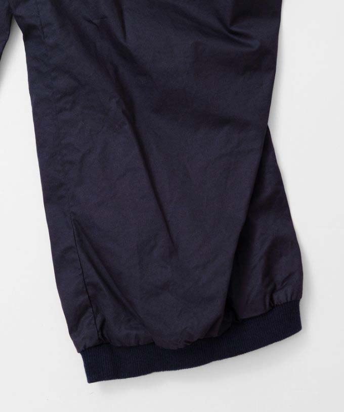 フィノパンツ　タック入り裾リブのワイドリラクシングパンツ