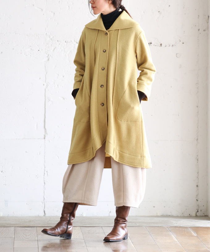 SEEALL ほつれ加工ウールコート SEEALL CLASSIC NO COLLAR SEEALL ほつれ加工ウールコート SEEALL CLASSIC NO COLLAR