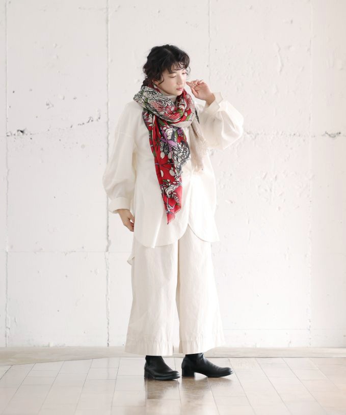 あしとおりーぶ あか　[Kusa Kanmuri ウールストール]