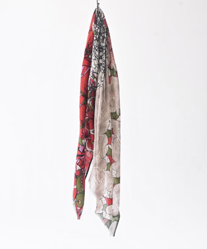 あしとおりーぶ あか　[Kusa Kanmuri ウールストール]