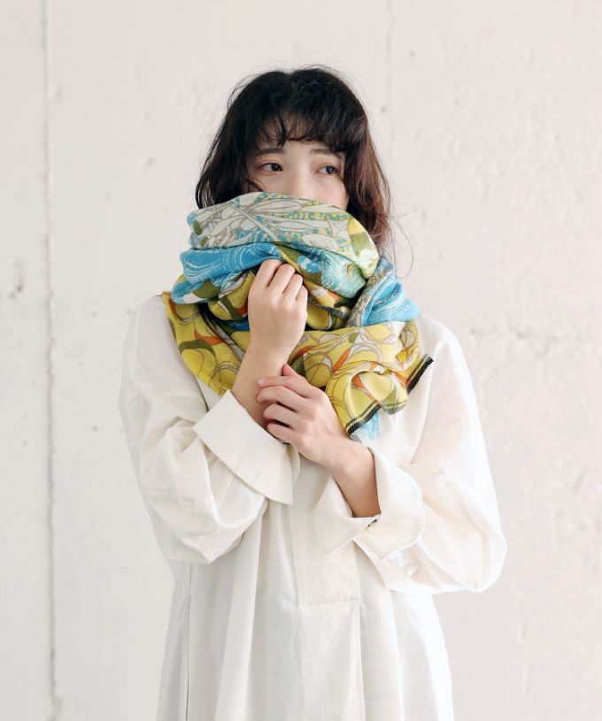 あしとおりーぶ き　[Kusa Kanmuri ウールストール]