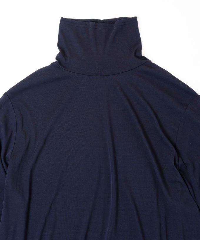 キアタートル・4【プラスサイズ】強撚綿のシアーコットンタートル