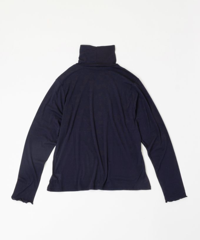 キアタートル・4【プラスサイズ】強撚綿のシアーコットンタートル