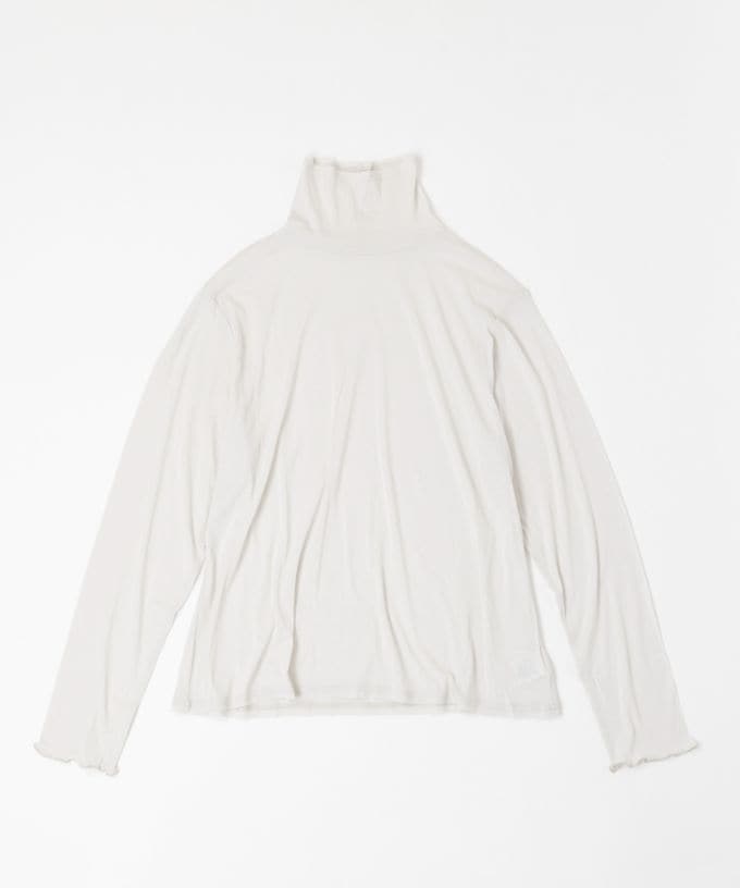 キアタートル・4【プラスサイズ】強撚綿のシアーコットンタートル