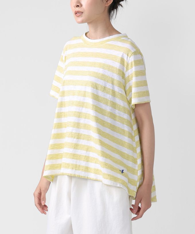 アナントップボーダー・Ｄ　オリジナルボーダーの5分袖Aライントップ