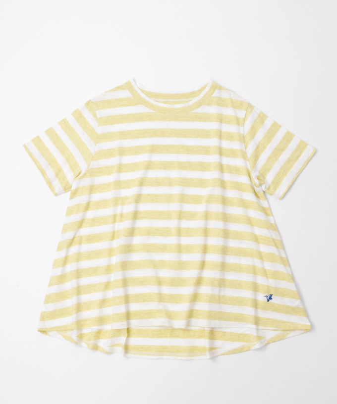 アナントップボーダー・Ｄ　オリジナルボーダーの5分袖Aライントップ