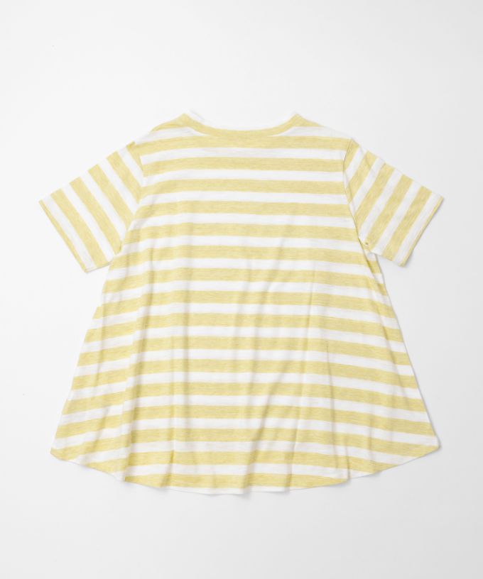 アナントップボーダー・Ｄ　オリジナルボーダーの5分袖Aライントップ