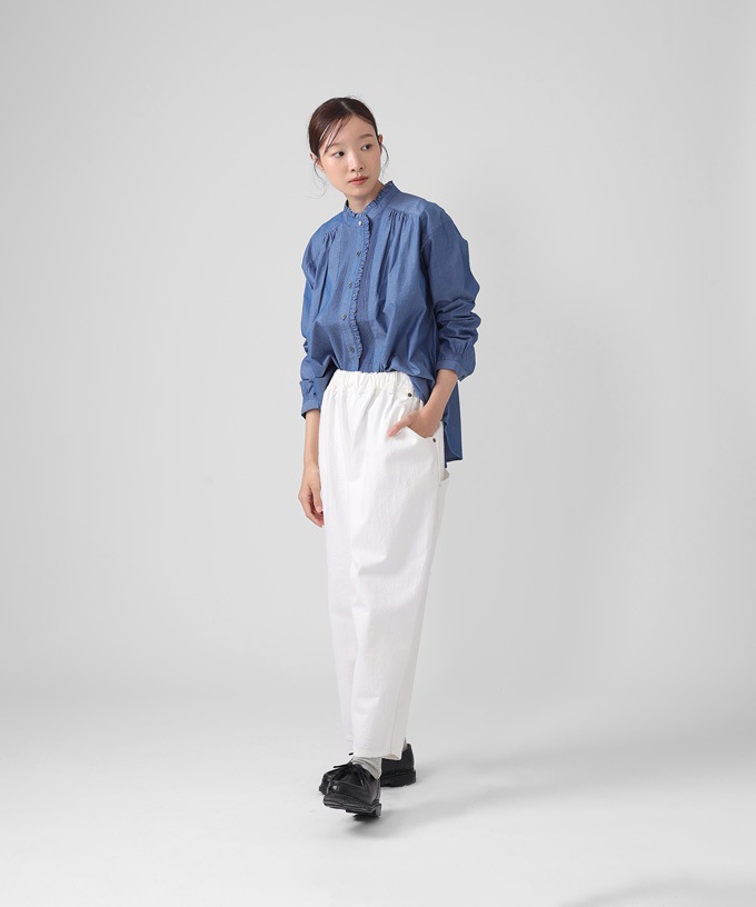 アストブラウス フリル襟のコットンブラウス/ITEM,JACKET/TOPS/Shop by