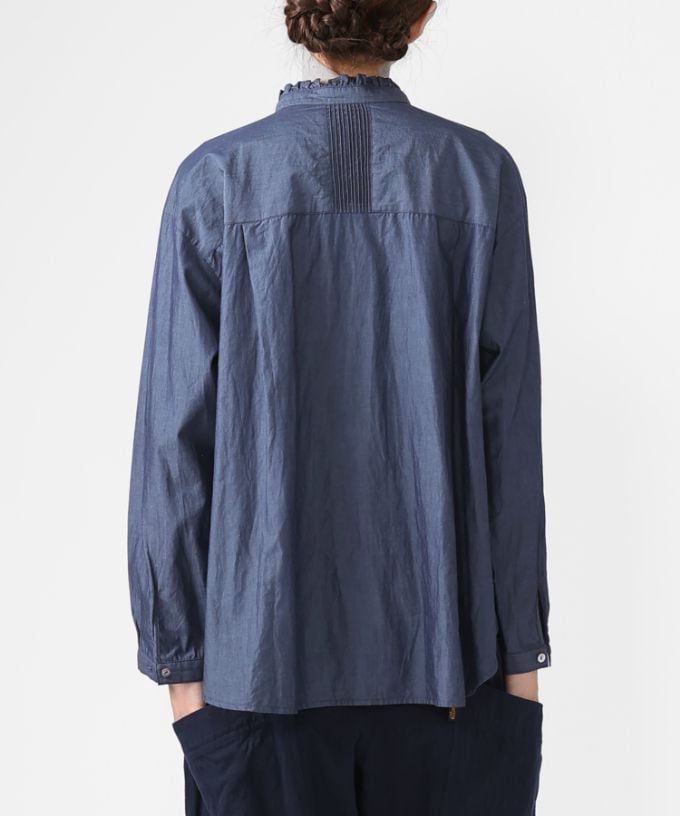 アストブラウス フリル襟のコットンブラウス/ITEM,JACKET/TOPS/Shop by