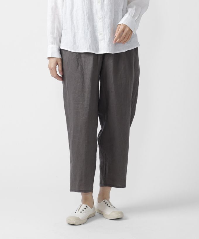 マオパンツ麻・22 リネン素材の後ろビックポケットパンツ/ITEM,PANTS