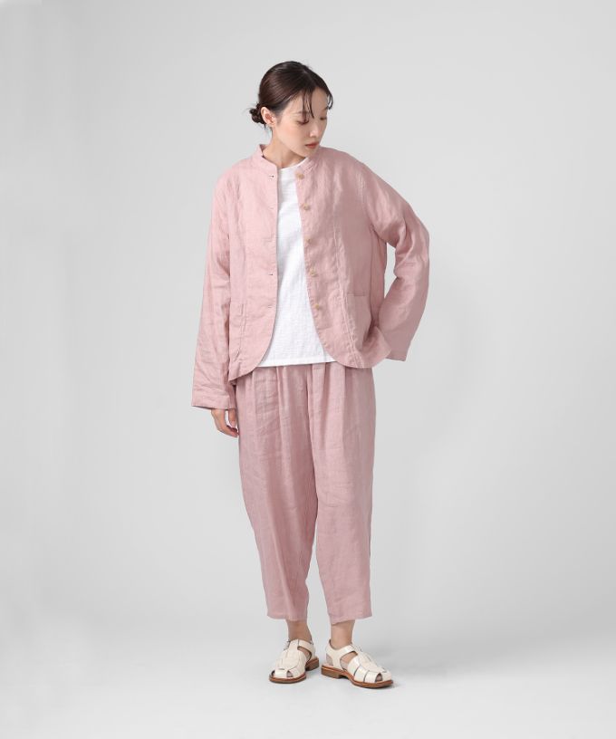 マオパンツ麻・22 リネン素材の後ろビックポケットパンツ/ITEM,PANTS
