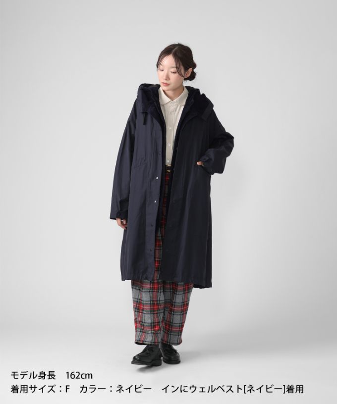 【先行予約　お届けは10月】ウェルコート　コットンナイロンツイルのミリタリーコート