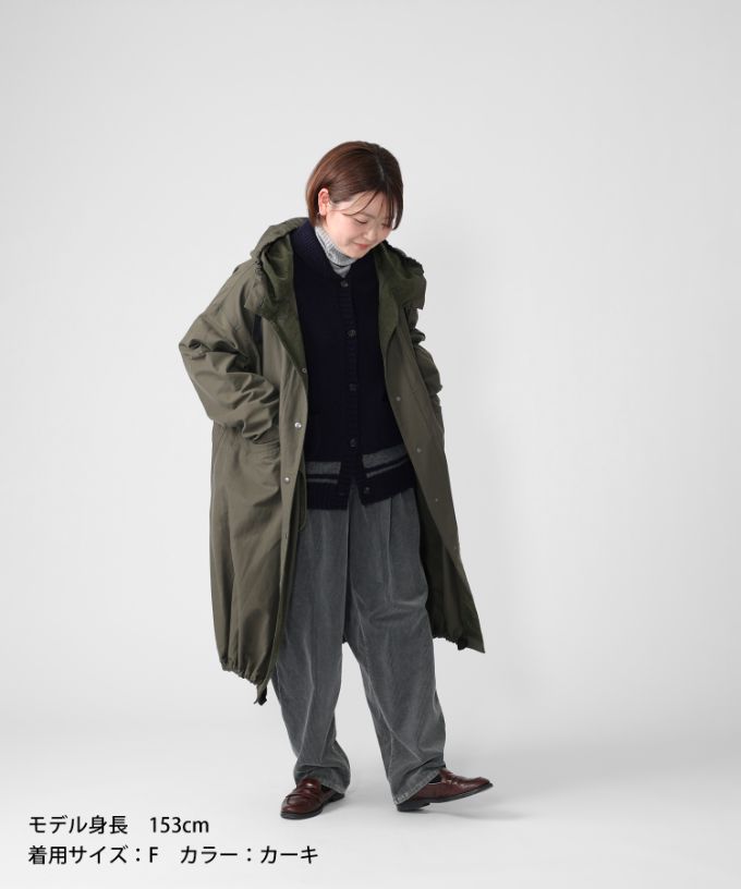 【先行予約　お届けは10月】ウェルコート　コットンナイロンツイルのミリタリーコート