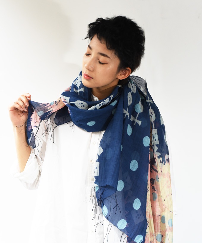 Sanpomichi yoru　さんぽみち　よる [KusaKanmuri ストール]