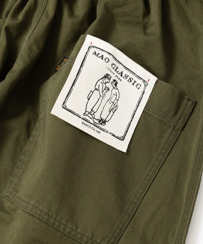 再入荷カーキ】マオパンツロングチノ/ロング丈 人気の定番チノ素材