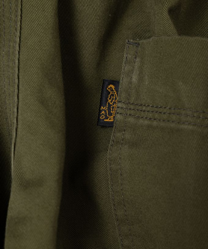 【再入荷カーキ】マオパンツチノ 人気の定番チノ素材バックポケットパンツ