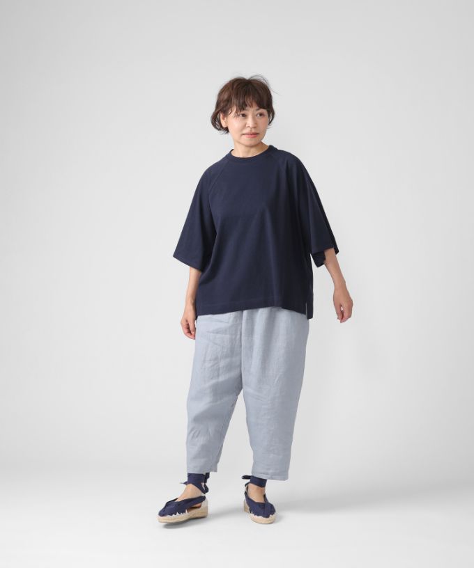 グラナトップ　度詰天竺のラグランスリーブ5分袖カットソー
